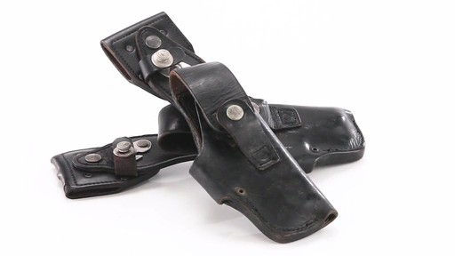 2 Used German Police Leather Holsters Black 360 View - image 4 from the video