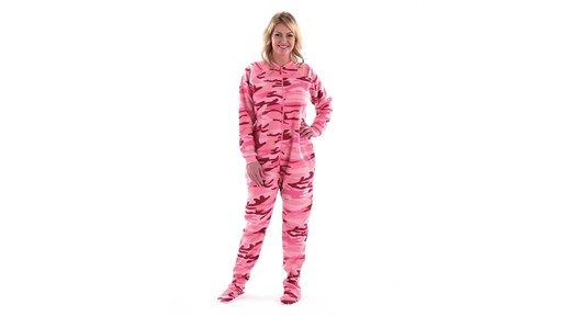 Guide Gear Women's Footed Onesie Pajamas 360 View - image 10 from the video