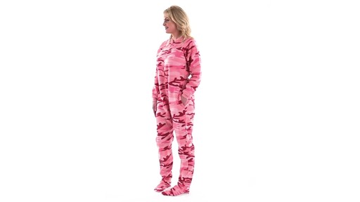 Guide Gear Women's Footed Onesie Pajamas 360 View - image 7 from the video