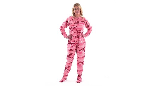 Guide Gear Women's Footed Onesie Pajamas 360 View - image 9 from the video