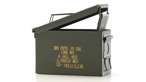 U.S. Military Surplus Waterproof M2A1 .50 Caliber Ammo Can New - image 1 from the video