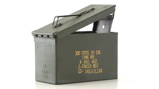 U.S. Military Surplus Waterproof M2A1 .50 Caliber Ammo Can New - image 2 from the video