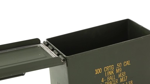 U.S. Military Surplus Waterproof M2A1 .50 Caliber Ammo Can New - image 9 from the video