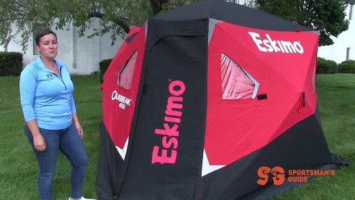Eskimo Outbreak 450i Insulated Pop-Up Ice Shelter - image 1 from the video