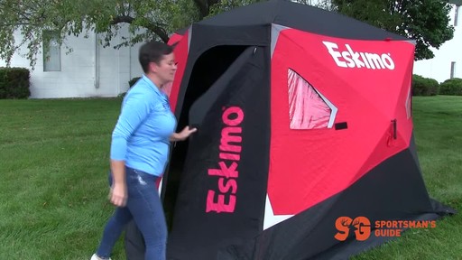Eskimo Outbreak 450i Insulated Pop-Up Ice Shelter - image 3 from the video