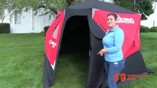 Eskimo Outbreak 450i Insulated Pop-Up Ice Shelter - image 4 from the video
