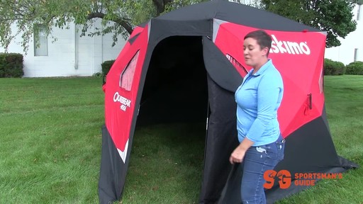 Eskimo Outbreak 450i Insulated Pop-Up Ice Shelter - image 5 from the video
