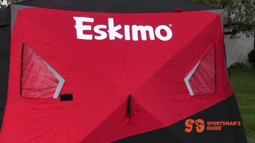 Eskimo Outbreak 450i Insulated Pop-Up Ice Shelter - image 8 from the video