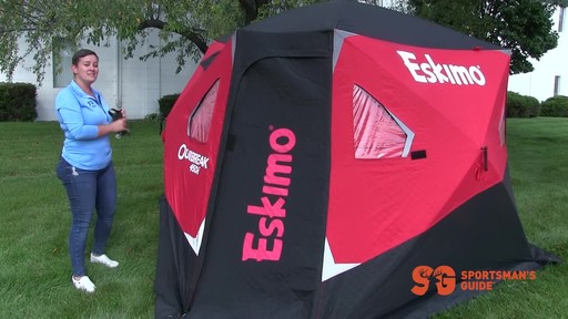 Eskimo Outbreak 450i Insulated Pop-Up Ice Shelter - image 9 from the video