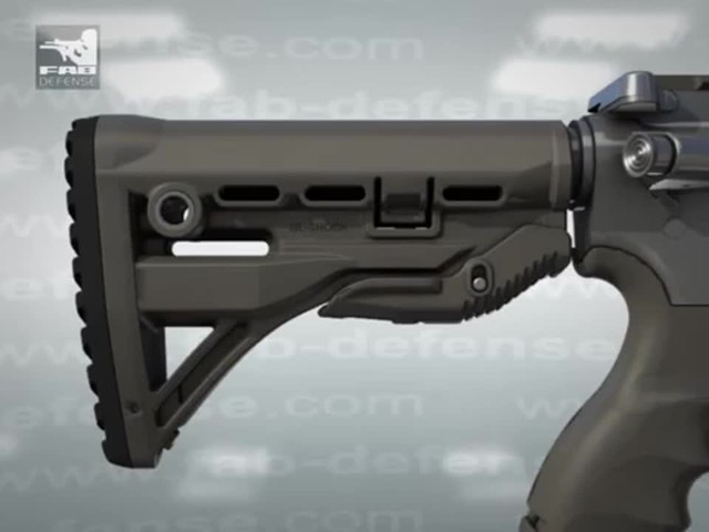 FAB Defense AR-15 Buttstock with Cheek Riser Mil Spec - image 3 from the video