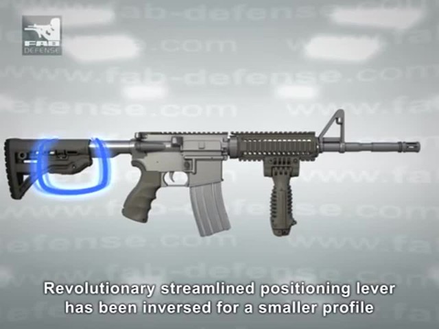 FAB Defense AR-15 Buttstock with Cheek Riser Mil Spec - image 5 from the video