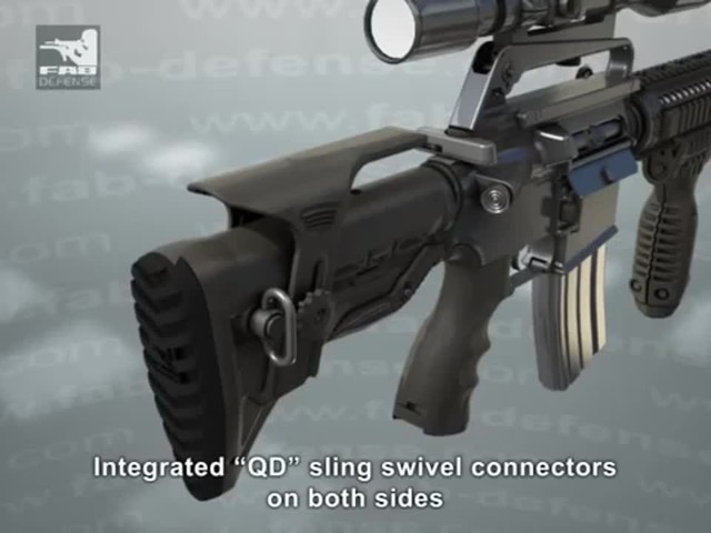 FAB Defense AR-15 Buttstock with Cheek Riser Mil Spec - image 8 from the video