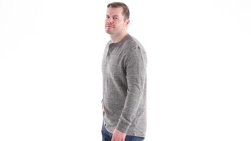 Guide Gear Men's Double-lined Long Sleeve Henley 360 View - image 5 from the video