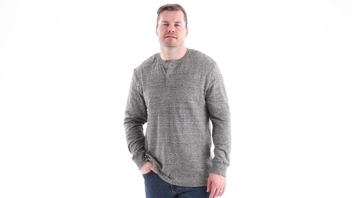 Guide Gear Men's Double-lined Long Sleeve Henley 360 View - image 6 from the video