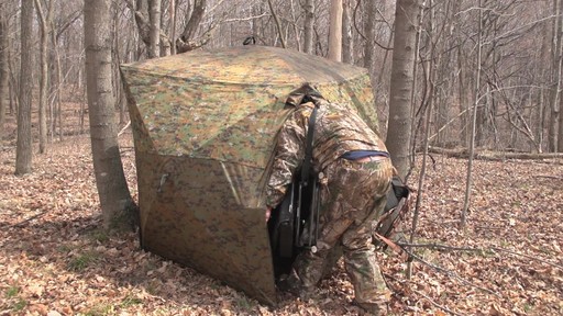 Guide Gear Silent Adrenaline Camo Ground Hunting Blind - image 3 from the video