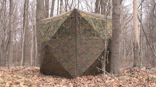 Guide Gear Silent Adrenaline Camo Ground Hunting Blind - image 5 from the video