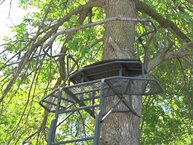 Guide Gear 18’ Double Rail 2-man Ladder Tree Stand - image 10 from the video
