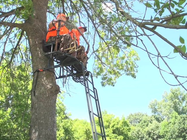 Guide Gear 18’ Double Rail 2-man Ladder Tree Stand - image 6 from the video