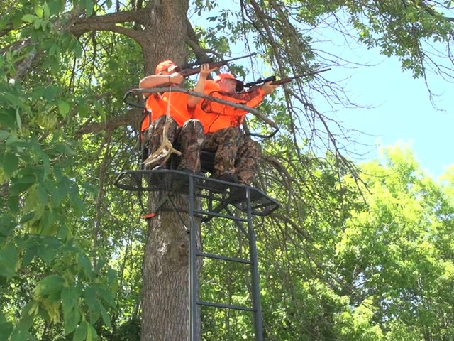Guide Gear 18’ Double Rail 2-man Ladder Tree Stand - image 8 from the video