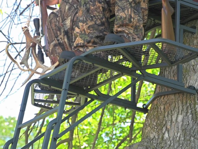 Guide Gear 18’ Double Rail 2-man Ladder Tree Stand - image 9 from the video