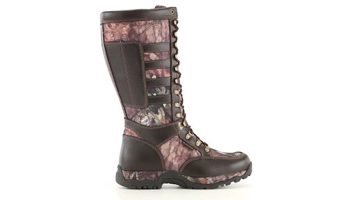 Guide Gear Men's Leather Snake Boots Waterproof Side Zip 360 View - image 10 from the video