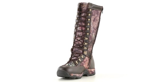 Guide Gear Men's Leather Snake Boots Waterproof Side Zip 360 View - image 3 from the video