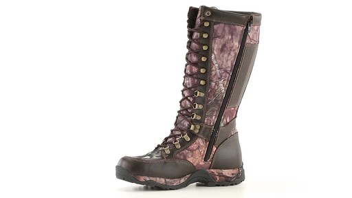 Guide Gear Men's Leather Snake Boots Waterproof Side Zip 360 View - image 4 from the video