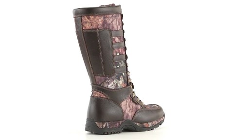 Guide Gear Men's Leather Snake Boots Waterproof Side Zip 360 View - image 9 from the video
