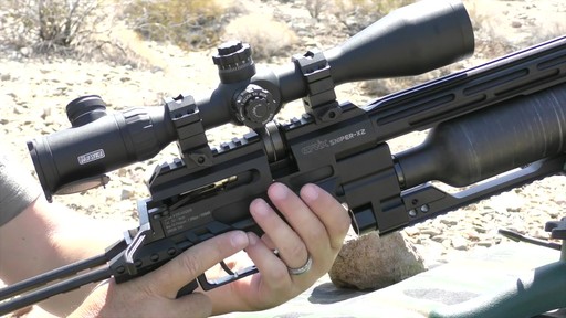 Evanix Sniper X2 .302 Caliber PCP Air Rifle 8 Rounds - image 6 from the video