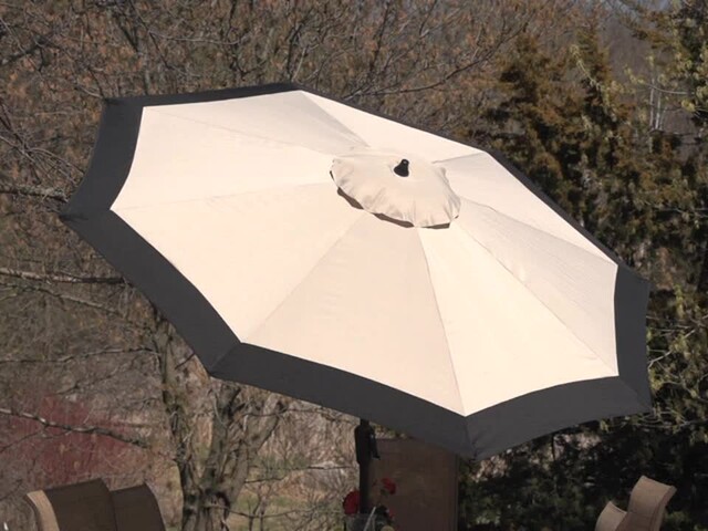CASTLECREEK™ 9' Two - Tone Deluxe Market Umbrella - image 7 from the video
