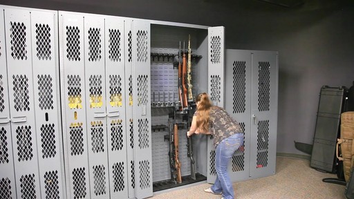 SecureIt Tactical 24 Gun Storage Cabinet with Adjustable Single Stock Shelves - image 10 from the video