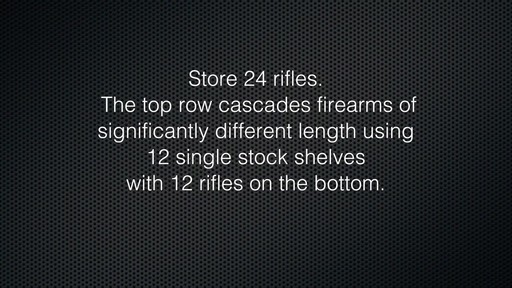 SecureIt Tactical 24 Gun Storage Cabinet with Adjustable Single Stock Shelves - image 2 from the video