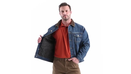 Guide Gear Men's Quilt Lined Denim Jacket 360 View - image 10 from the video