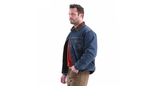 Guide Gear Men's Quilt Lined Denim Jacket 360 View - image 6 from the video