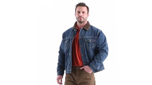 Guide Gear Men's Quilt Lined Denim Jacket 360 View - image 7 from the video