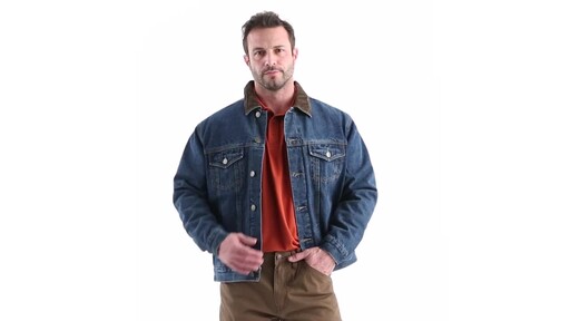 Guide Gear Men's Quilt Lined Denim Jacket 360 View - image 8 from the video