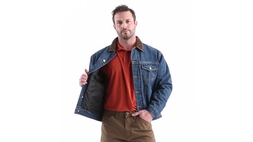 Guide Gear Men's Quilt Lined Denim Jacket 360 View - image 9 from the video