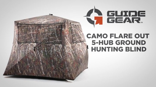 Guide Gear Camo Flare Out 5-Hub Ground Hunting Blind - image 1 from the video