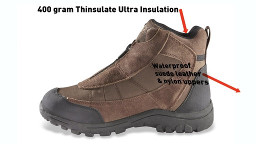 Guide Gear Men's Silvercliff Insulated Boots Waterproof Thinsulate 400 Gram - image 6 from the video