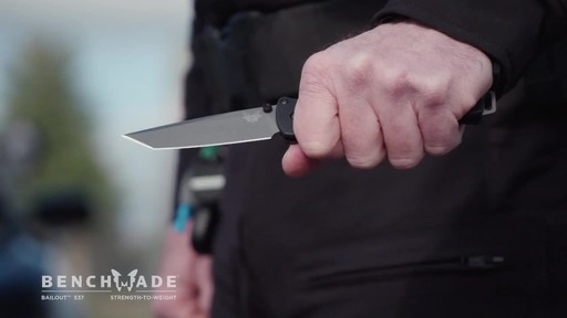 Benchmade 537GY Bailout Folding Knife - image 6 from the video