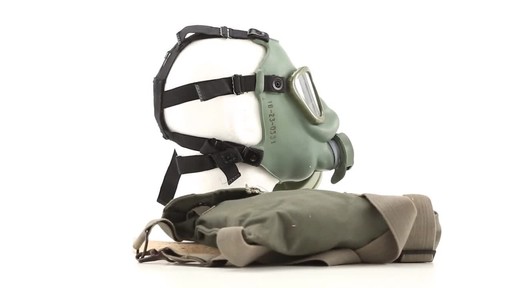 Serbian Military Surplus M1 Gas Mask with Bag Like-new - image 4 from the video