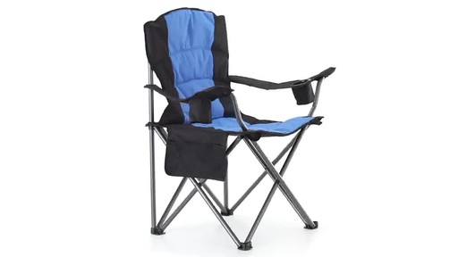 Guide Gear Oversized King Camp Chair 500 lb. Capacity Blue 360 View - image 5 from the video
