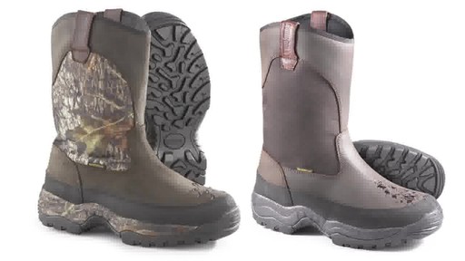 Guide Gear Men's Hunting Pull-On Boots 1000 Gram Thinsulate Waterproof - image 10 from the video