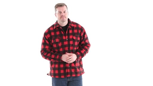Guide Gear Men's Sherpa Lined Fleece CPO Shirt 360 View - image 1 from the video