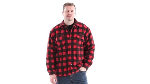Guide Gear Men's Sherpa Lined Fleece CPO Shirt 360 View - image 10 from the video
