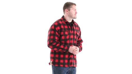 Guide Gear Men's Sherpa Lined Fleece CPO Shirt 360 View - image 2 from the video