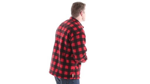 Guide Gear Men's Sherpa Lined Fleece CPO Shirt 360 View - image 3 from the video