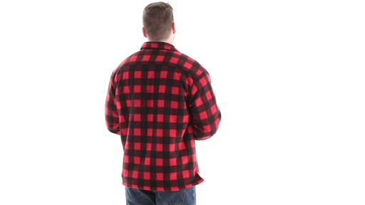 Guide Gear Men's Sherpa Lined Fleece CPO Shirt 360 View - image 4 from the video