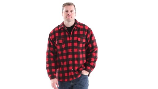 Guide Gear Men's Sherpa Lined Fleece CPO Shirt 360 View - image 8 from the video
