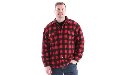 Guide Gear Men's Sherpa Lined Fleece CPO Shirt 360 View - image 9 from the video